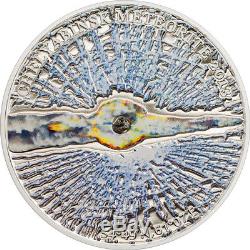2013 Cook Islands $5 Chelyabinsk Meteorite Russia Silver With Coa 2500 Pcs Only