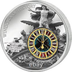 2013 Cook Islands 50 Gram Silver Windows of History Grand Central Station