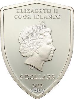 2013 Cook Islands Silver $5 Official Ferrari Emblem PF69 UC NGC Coin RARE