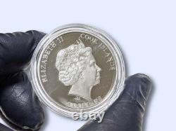 2013 Cook Islands Wildlife Conservation Humpback Whale Prism Mint 2500