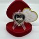 2013 Cook Islands Yours Always Love Swans Silver Color Coin Romantic Heart Shape