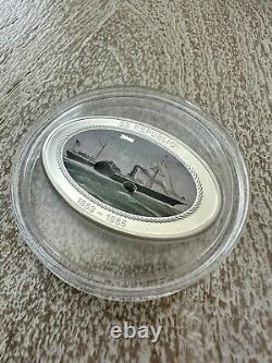 2013 Ss Republic 1853 1865 Silver Coin Proof Cook Islands Coa Coloured