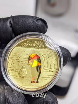 2013 Wildlife Conservation Penguin proof certificate Cook Islands Mint 2500