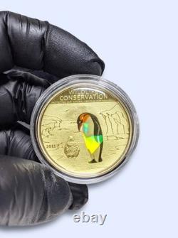 2013 Wildlife Conservation Penguin proof certificate Cook Islands Mint 2500