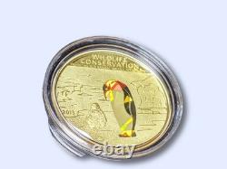 2013 Wildlife Conservation Penguin proof certificate Cook Islands Mint 2500