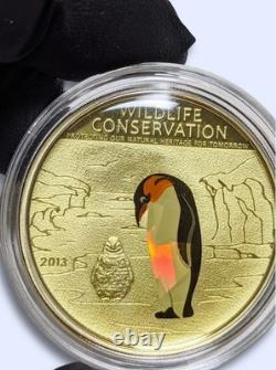 2013 Wildlife Conservation Penguin proof certificate Cook Islands Mint 2500