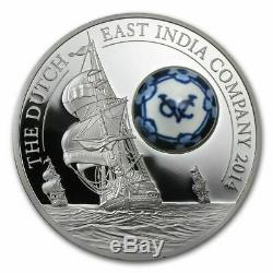 2014 $10 Cook Islands Dutch East Indy Co. Porcelain 50gram 999 Silver Proof Coin