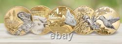 2014-2018 COMPLETE Shades of Nature Coin Collection Proof Silver Cook Islands