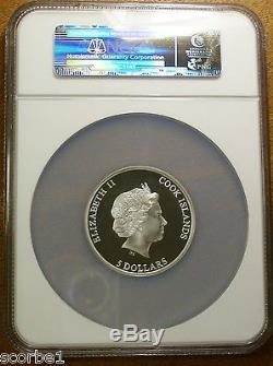 2014 COOK ISLANDS ANDERS CELSIUS THERMOMETER 1 oz. $5 SILVER GEM PROOF NGC