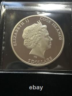 2014 Cook Islands, 1 Oz. 999 Silver $5 Dollar Leather Golf Bag CMG PF-68 UHC