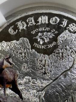 2014 Cook Islands $2 Colorized Chamois Silver Proof Graded PR 70 DCAM by NGC