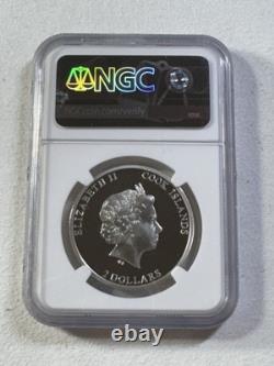 2014 Cook Islands $2 Colorized Chamois Silver Proof Graded PR 70 DCAM by NGC