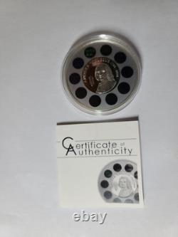 2014 Cook Islands $5 Anders Celsius 1oz Silver Proof Coin /w Thermometer & OGP