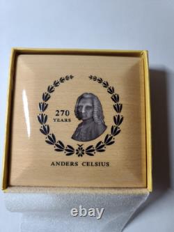 2014 Cook Islands $5 Anders Celsius 1oz Silver Proof Coin /w Thermometer & OGP
