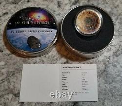 2014 Cook Islands $5 Moldavite Impact Meteorite 1 oz silver proof withOGP & COA