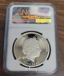 2014 Cook Islands $5 Silver Coin NGC PF70 Ultra Cameo Easter Island Rapa Nui