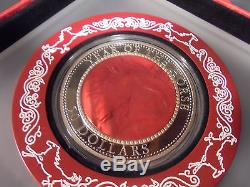2014 Cook Islands 5 oz Mother of Pearl Lunar Year Series RED HORSE SILHOUETTE