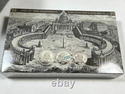 2014 Cook Islands Papal Cantonization 3 Piece $2 1/2 oz Silver Set 1000 Minted