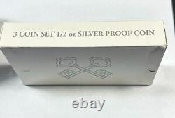 2014 Cook Islands Papal Cantonization 3 Piece $2 1/2 oz Silver Set 1000 Minted