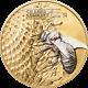 2014 SHADES OF NATURE HONEY BEE Gold Gilded Silver Coin Cook Islands $5