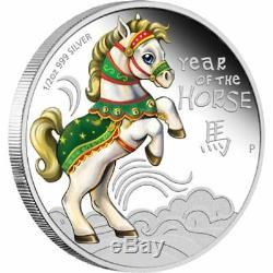 2014 Year of the Baby Horse 1/2oz Silver Proof Coin Cook Islands Perth Mint