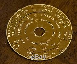 2015 1 oz Cook Islands $100 Gold Armillary Coin Valcambi