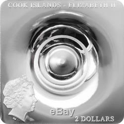 2015 $2 Cook Islands 1/2oz 999 Silver Space-Time Continuum- Coin of the Year