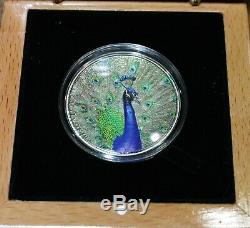 2015 5 Dollar Cook Islands Peacock 1st in Sold Out Series 1oz 999 Silver Coin $5