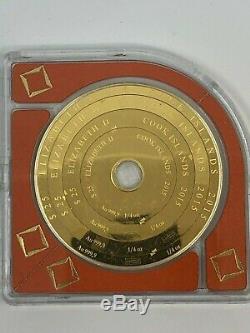 2015 COOK ISLANDS 1 OZ COMPACT DISK VALCAMBI Au. 999 GOLD COIN