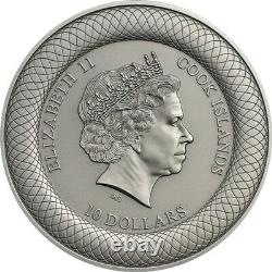2015 Cook Islands $10 Flinders St Station 2oz Silver Antiqued Coin ONLY 999