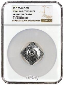 2015 Cook Islands $2 Silver Quilling Art Space -Time Continuum NGC PF69 SKU39678