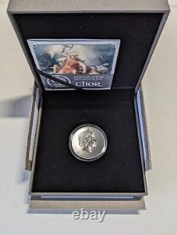 2015 Cook Islands 2 oz Antiqued Silver Norse Gods Thor, Early Year Mintage