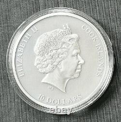 2015 Cook Islands 2 oz North American Predators Gray Wolf Silver Coin 500 Minted