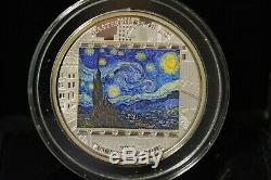 2015 Cook Islands $20 Masterpieces of Art Van Gogh Starry Night 3oz Silver