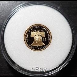 2015 Cook Islands $5.00 1/10 oz. 24 Fineness Gold Statue Of Liberty Sealed Coin