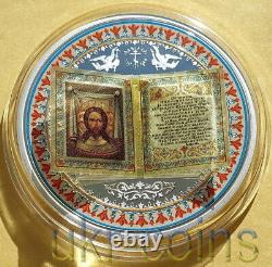 2015 Cook Islands $5 Holy Bible Jesus 3D Color Silver Coin Christian God Prayer