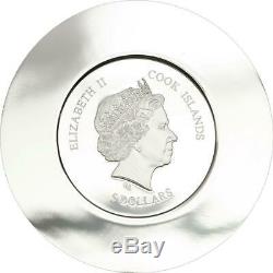 2015 Cook Islands $5 Murrine Millefiori Glass Art Venetian Murano Silver Coin PP
