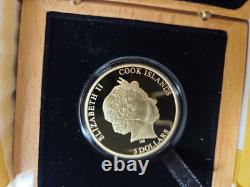 2015 Cook Islands S$5 Shades of Nature Butterfly Silver Proof Gilded Coin