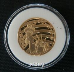 2015 Cook Islands Statue Of Liberty 1/2 oz. 24 Pure Gold $25 Coin BU