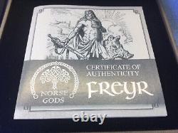 2015 Norse Gods Freyr 2oz Silver Antique Finish Cook Islands
