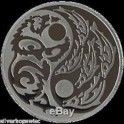 2015 PREDATOR PREY 999 1oz Silver Coin with Palladium $5 GRIZZLY/SALMON