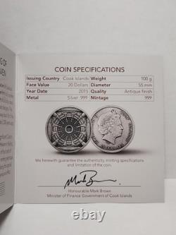 2015 Temple Of Heaven 4 Layer $20 Cook Islands Silver Coin 3.2 Oz Rtc112