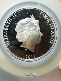2015 Year of the Goat Cook Islands $25 5 oz Silver