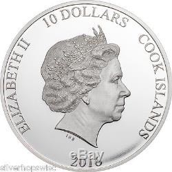 2016 $10 Cook Islands 999 2oz SILVER COIN- Ultrahigh Relief THE GREAT TEA RACE