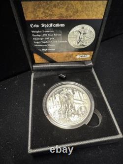 2016 $10 Cook Islands KING ARTHUR Camelot 2oz Silver UHR Box & COA