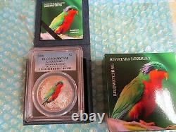 2016 $2 PCGS PR69DCAM Cook Islands Birding Rimatara Lorikeet 1/2 OZ Silver Coin