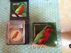 2016 $2 PCGS PR69DCAM Cook Islands Birding Rimatara Lorikeet 1/2 OZ Silver Coin