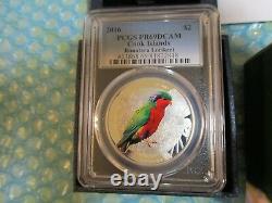 2016 $2 PCGS PR69DCAM Cook Islands Birding Rimatara Lorikeet 1/2 OZ Silver Coin