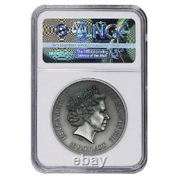 2016 2 oz Cook Islands Silver Norse Gods Freyr Ultra High Relief NGC MS 70