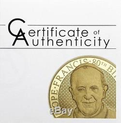 2016 $200 Cook Islands Pope Francis 1/2 oz. Gold Coin PCGS PR70DCAM First Strike